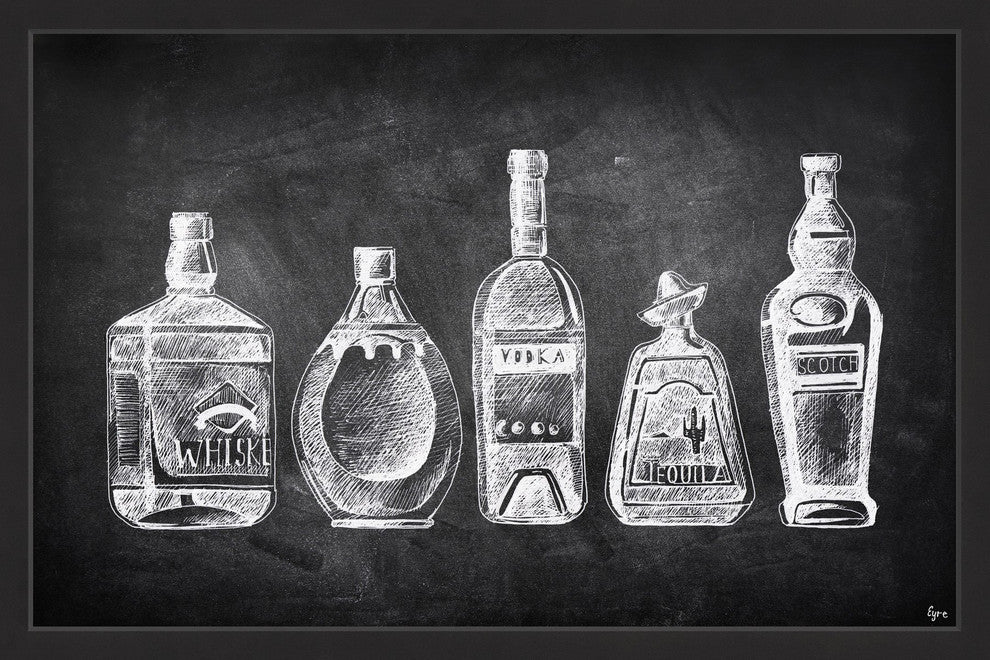 "Cinco Amigos" Framed Painting Print, 24"x16"