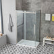 Bel Soft-Close Satin Nickel 48" Frameless Sliding Soft Close Shower Door