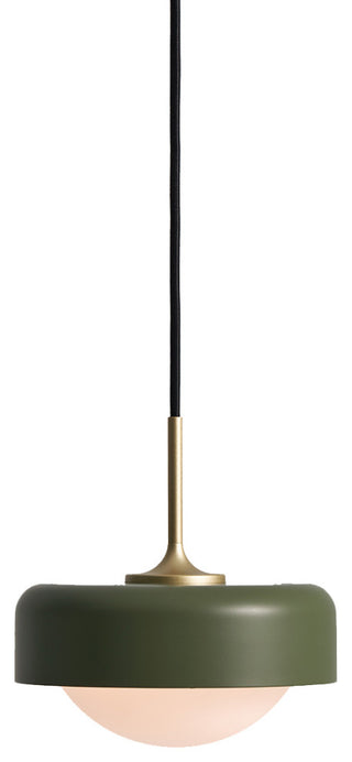 Pensee Pendant, Olive Green/Gold