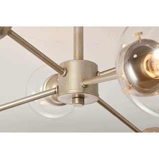 Daisy Sputnik Clear Globe Semi-Flush Mount