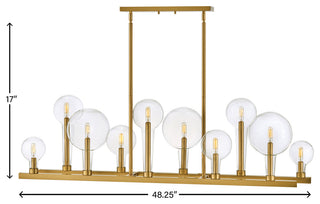 Hinkley Lighting 30528 Alchemy 10 Light 48"W Linear Chandelier - Lacquered