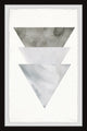 "Grayed Triangles" Framed Painting Print, 8"x12"