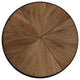 Gerhardt Round Drink Table, Rustic Brown/Black, 10x10x22