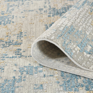 Haleena Stovall Light Blue Polyester Blend Area Rug, 7'6"x9'6"