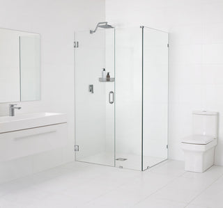 78"x52"x35" Frameless 90 Degree Shower Enclosure Wall Hinge, Brushed Nickel