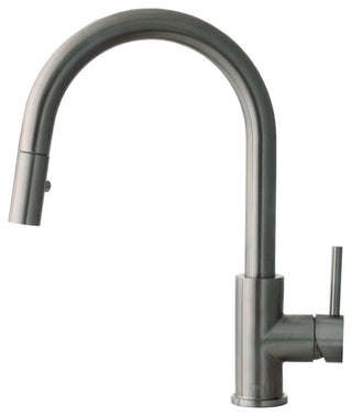 STYLISH Modern Single Handle  Pull down Sprayer  Kitchen Faucet in Gunmetal