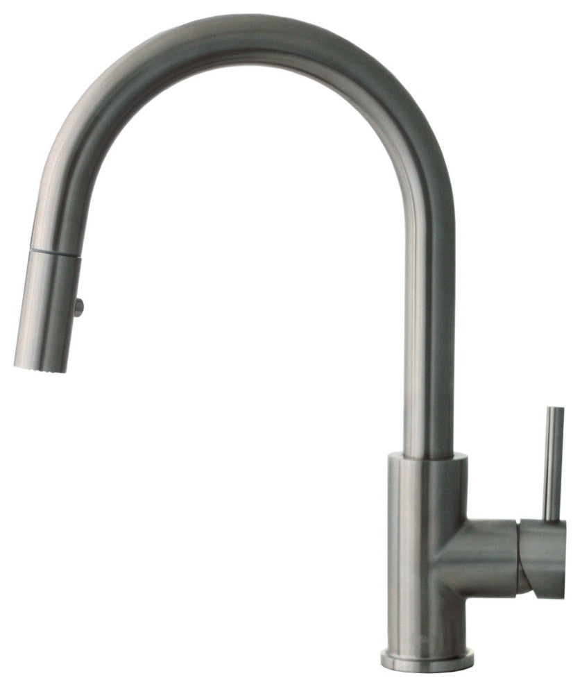 STYLISH Modern Single Handle  Pull down Sprayer  Kitchen Faucet in Gunmetal