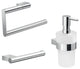 Three Piece Chrome Bathroom Accessory Set