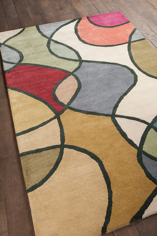 Bense Contemporary Area Rug, 7'9"x10'6" Rectangle