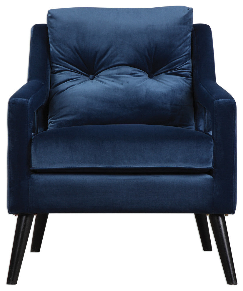 O'Brien Blue Velvet Armchair