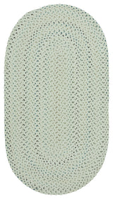 Vivid Braided Oval Rug, Eggshell, 8'x11'