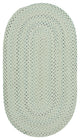 Vivid Braided Oval Rug, Eggshell, 8'x11'