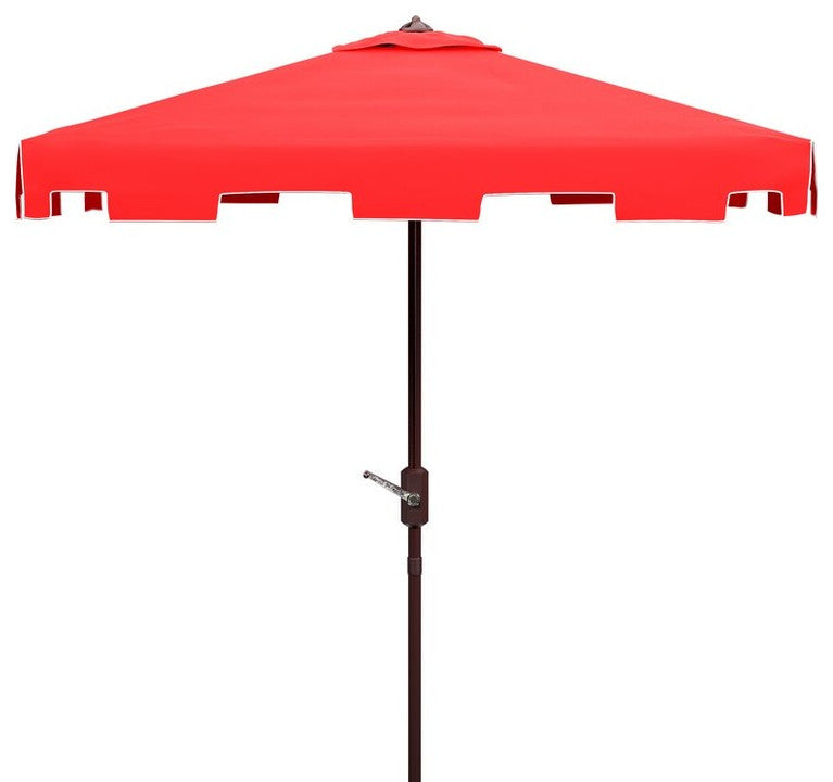 Safavieh Zimmerman 7.5' Square Market Umbrella, Red / White