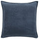Indigo Solid Pearl Beaded Edge Throw Pillow