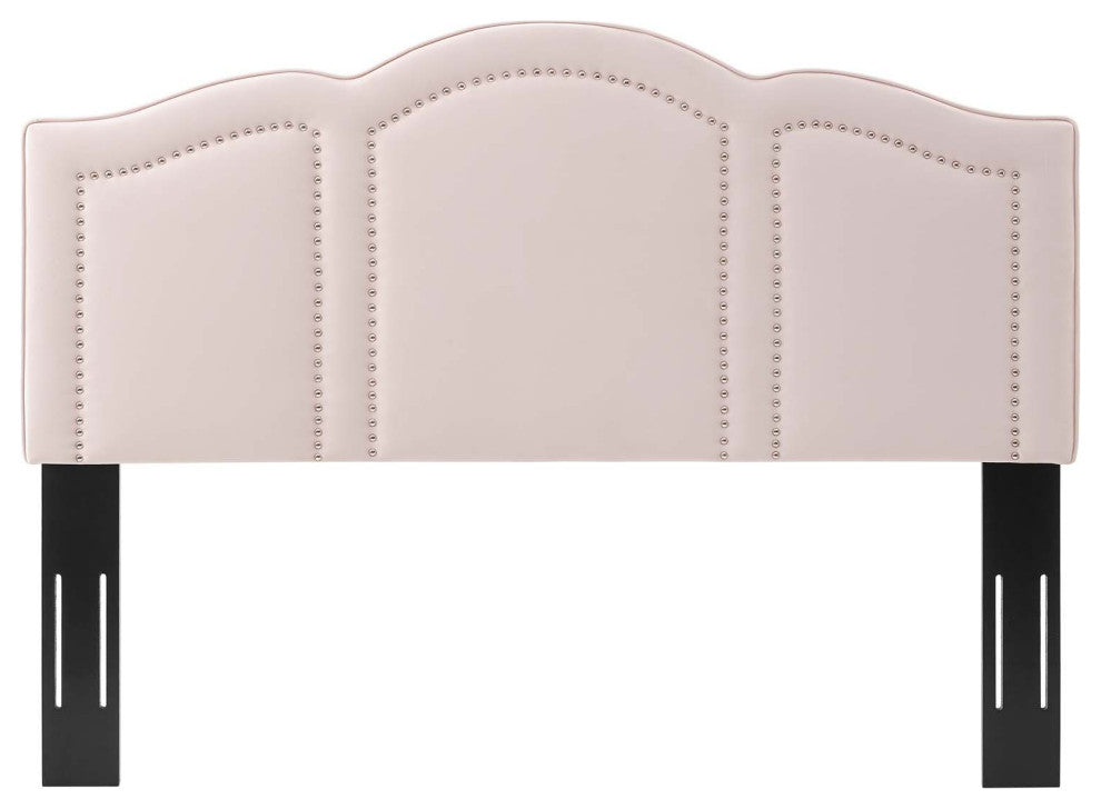Headboard, King Size, Velvet, Pink, Modern Contemporary, Bedroom Master Suite