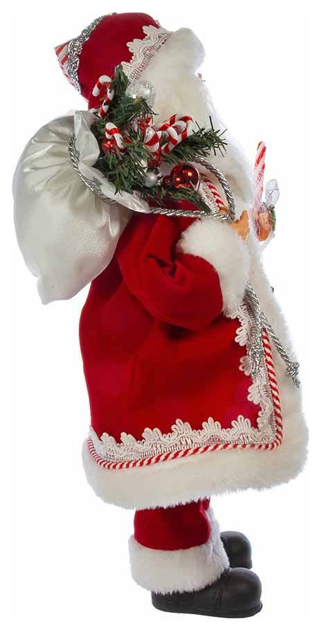 Kurt Adler 17.5" Kringle Klaus Peppermint Santa