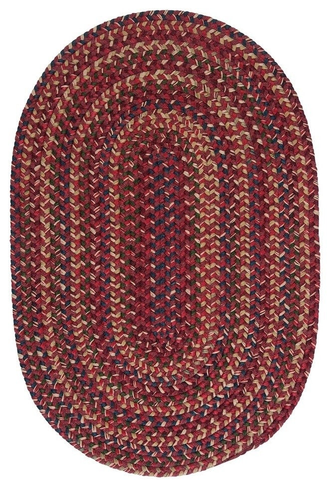 Colonial Mills Midnight MN87 Burnt Brick Traditional Area Rug, Oval 2'x12'