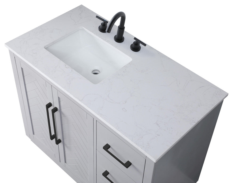 Home Living 42" Single Bathroom Vanity, Grey