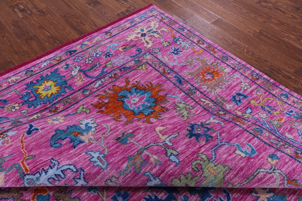 10' Square Turkish Oushak Handmade Wool Rug - Q13546