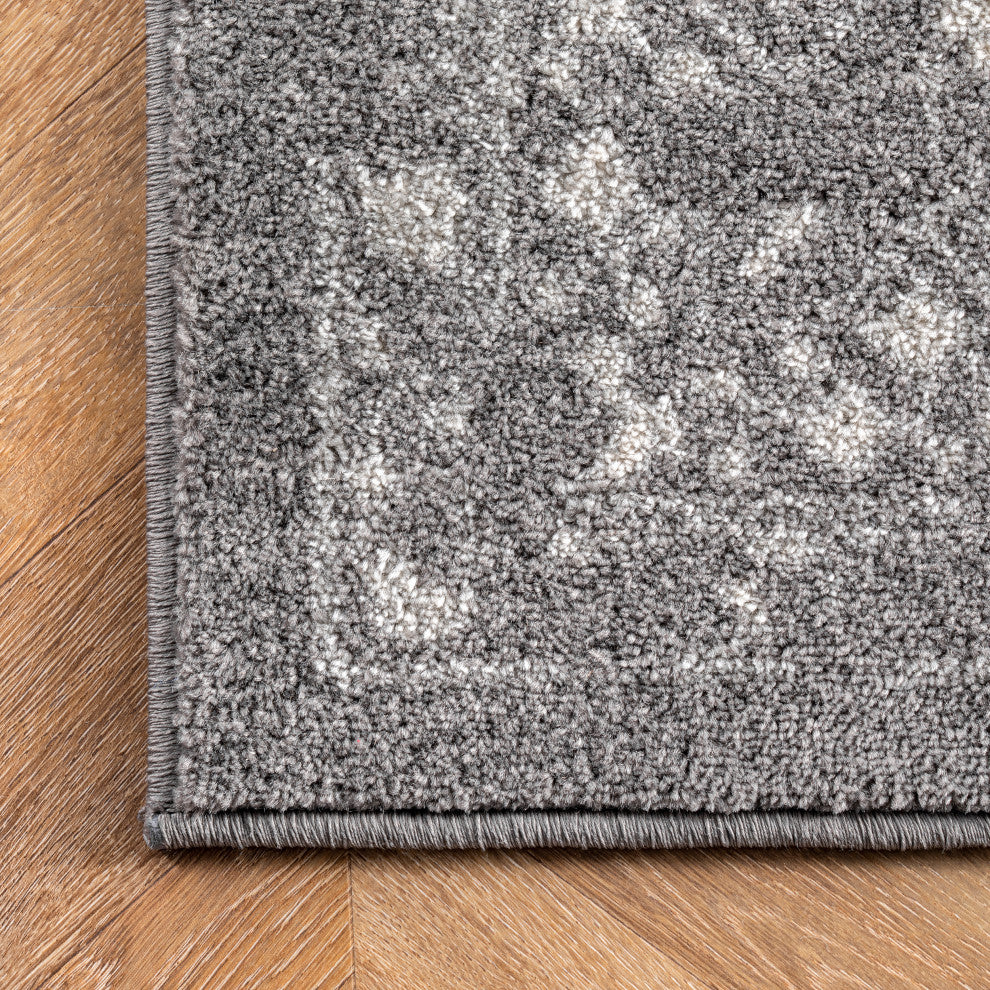 Nuloom Vintage Odell Traditional Transitional Area Rug, Grey 9'x12'