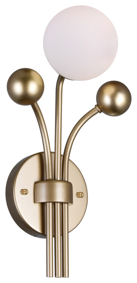 Element 1 Light Wall Light With Sun Gold Finish