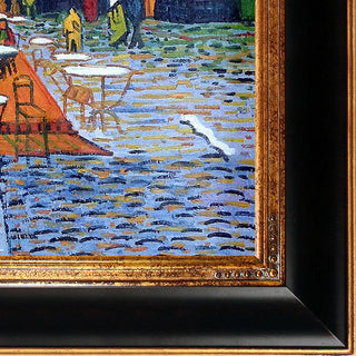 Cafe Terrace at Night, 26" X 30", Opulent Frame 26" X 30"