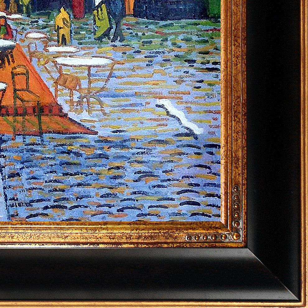 Cafe Terrace at Night, 26" X 30", Opulent Frame 26" X 30"