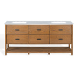 Safavieh Couture Jaylessa Vanity, Medium Oak/White, 72In