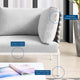 Lounge Sectional Sofa Chair Table Set, Sunbrella, Aluminum, Gray, Outdoor