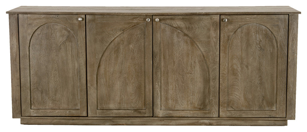 Archie Contemporary Solid Wood Sideboard Finished, North Creek Brown