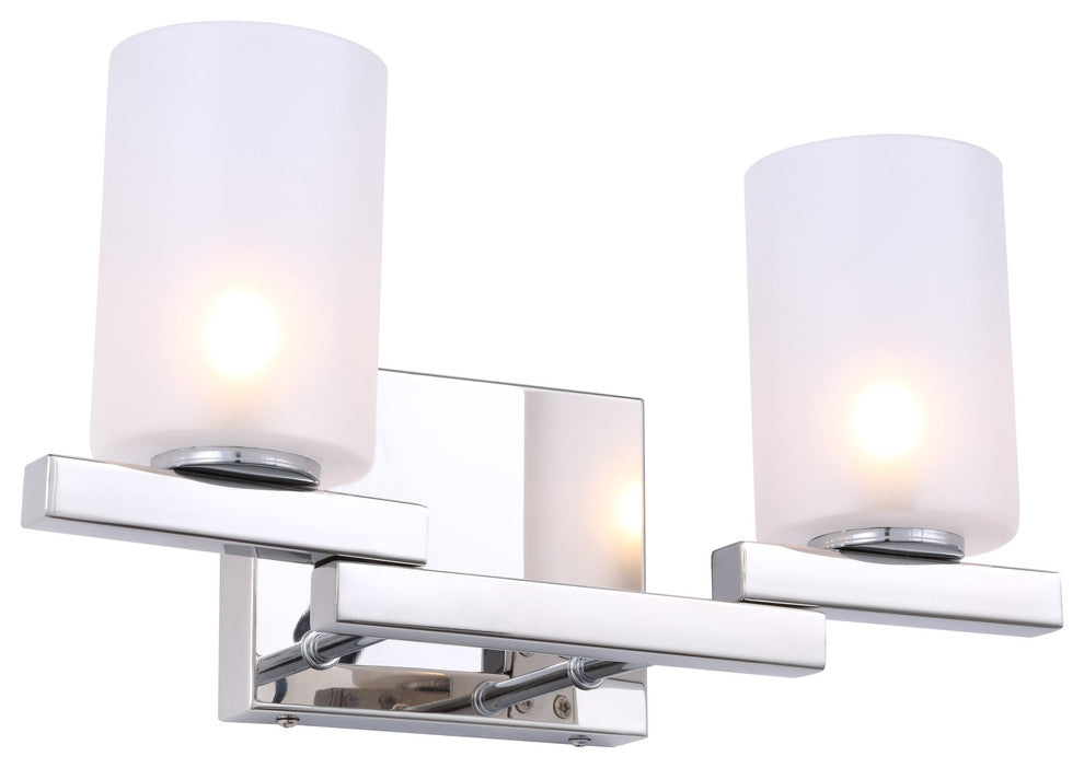 Woodbridge Lighting Jewel 2-Light Bath LED, Opal Cylinder Glass