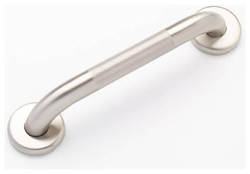 1.25" Brushed Nickel Grab Bar, 16", Knurled