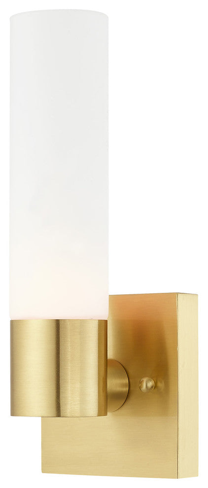 Livex Lighting 1-Light ADA Wall Sconce, Satin Brass