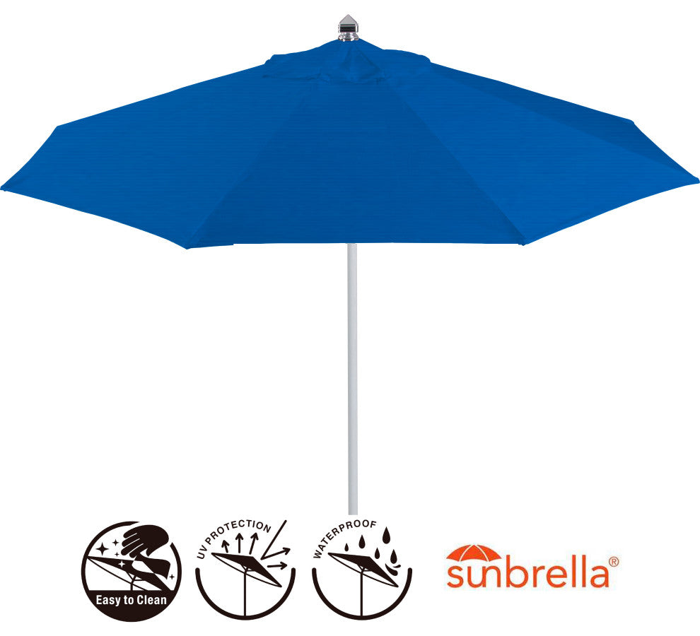 9' Round Universal Sunbrella Replacement Canopy, Pacific Blue