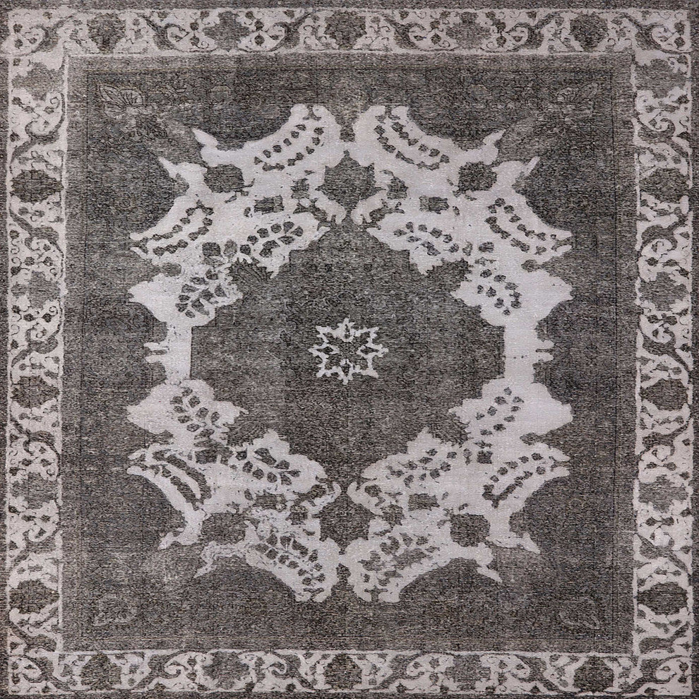 Ahgly Company Indoor Square Mid-Century Modern Area Rugs, 3' Square