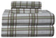 Pointehaven 170 Flannel Sheet Set, Sage Plaid, Twin
