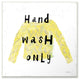Stupell Ind. Hand Wash Only Yellow Sweater Wall Plaque Art, 12x12