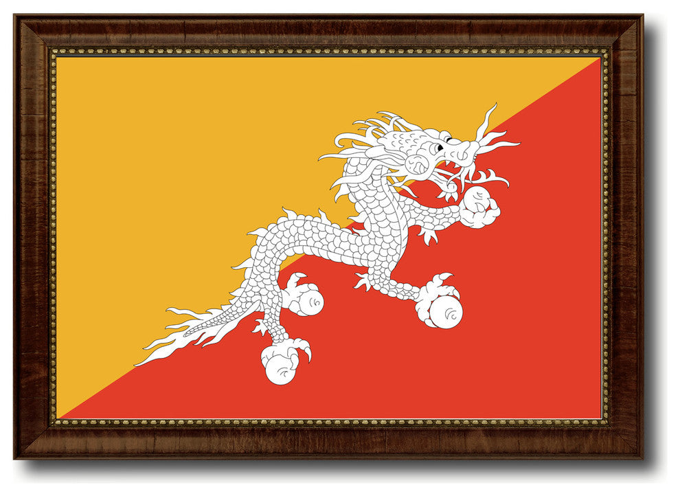 Bhutan Country Flag Canvas Print, 19"x27"