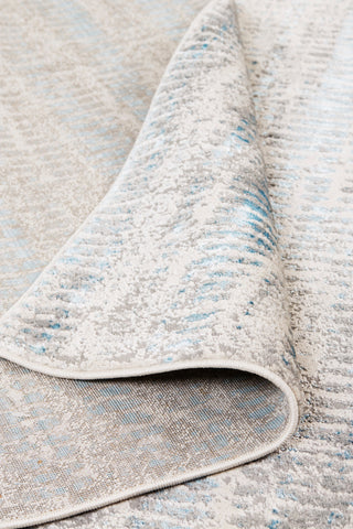 Weave & Wander Aurelian Modern Metallic Distressed Rug, Ivory/Silver, 5'x8'