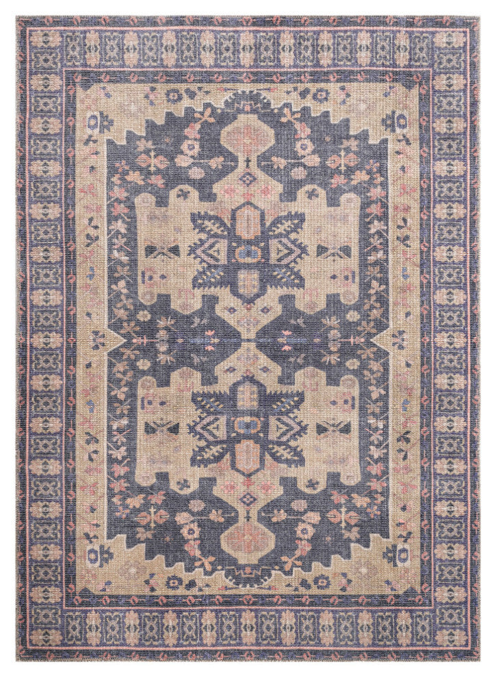 VER03 Vera Purple Power Loomed Indoor Area Rug, Purple, 7'6" X 10'