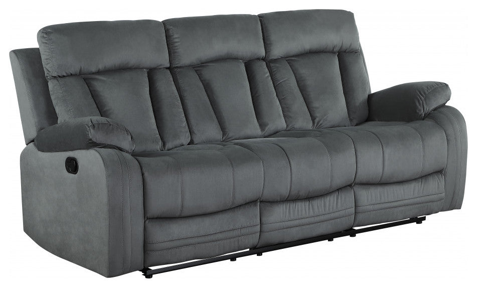 40" Modern Gray Fabric Sofa