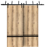 Barn Bypass Doors 84 x 96 | Planum 0012 Oak with  | Sturdy 8ft