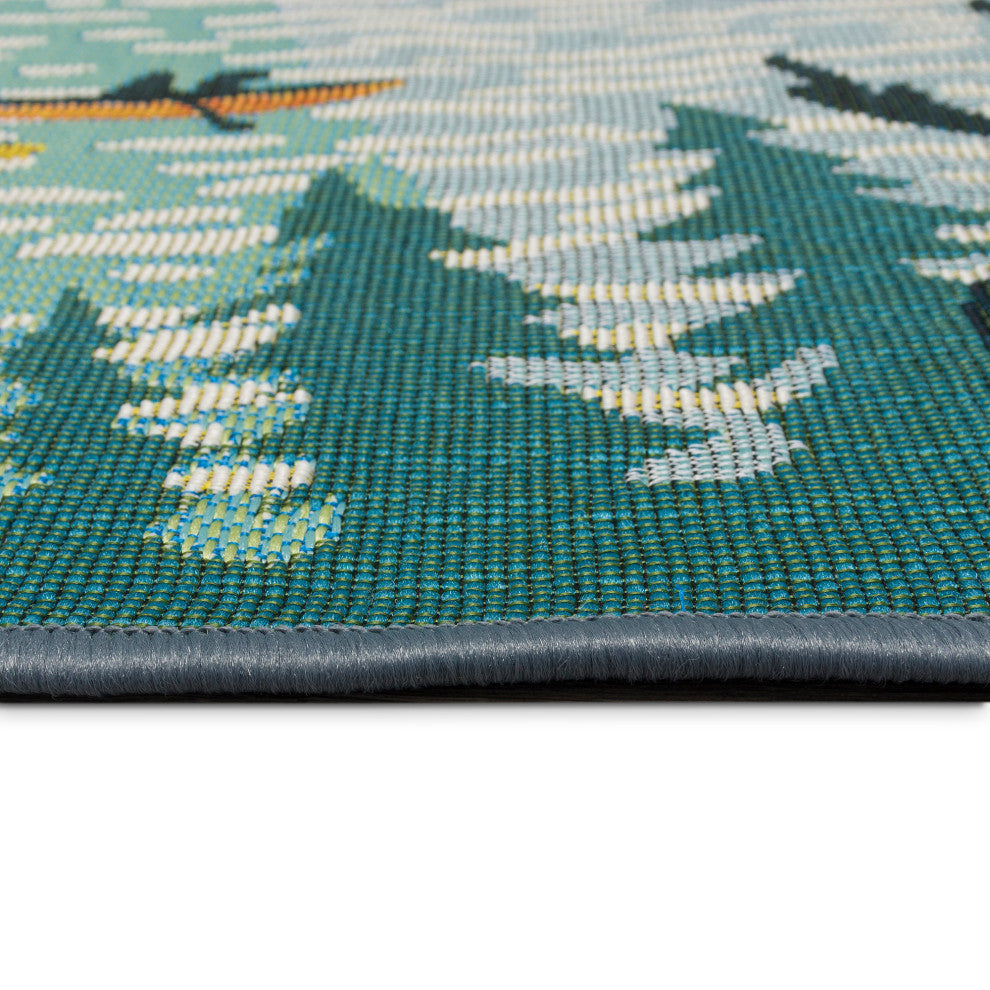 Esencia Lake Life Indoor/Outdoor Mat Blue 2'5"x3'11"