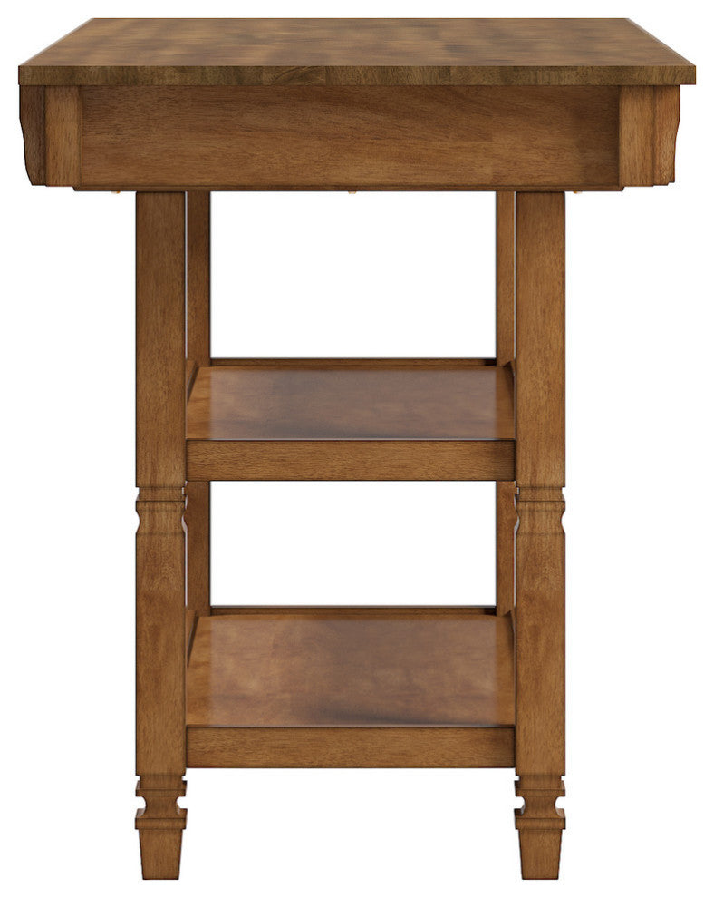 Harvey Two-Tone Kitchen Island Buffet, Oak