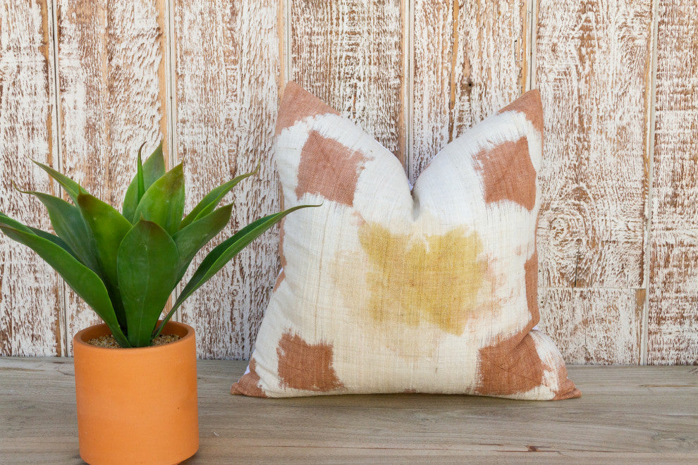 Vivi Organic Silk Ikat Pillow