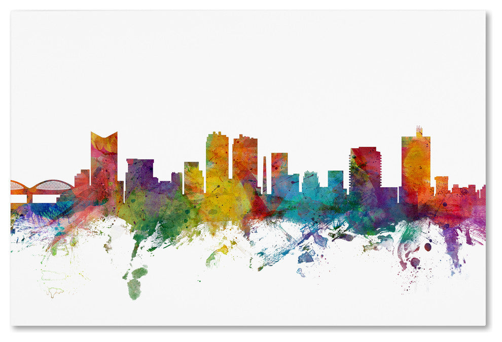 "Fort Worth, Texas Skyline" Canvas Art by Michael Tompsett