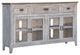 Sahara Solid Wood Rustic Console Table, White