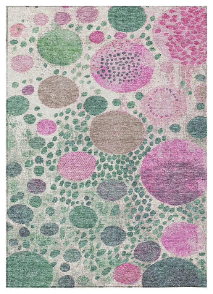 Machine Washable Indoor/Outdoor Chantille ACN1895 Green 9' x 12' Rug