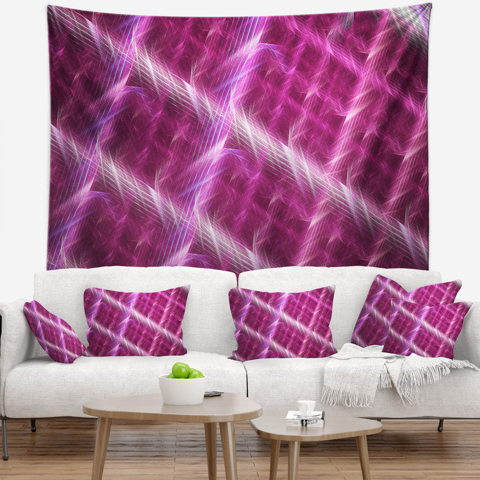 Pink Abstract Metal Grill Abstract Wall Tapestry, 39"x32"