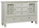 Wood Dresser with 11 Drawers, White